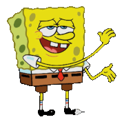 a cartoon of spongebob wearing a suit and tie