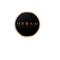 a logo for urban man store with a white background