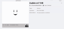 a screenshot of a sublevel 100 project