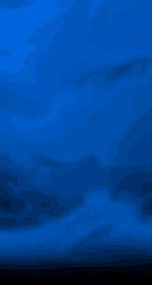 a blue background with a black border and a few clouds in it