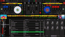 a screen shot of a dj 's mixer with a playlist of songs