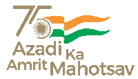 a logo for azadi ka amrit mahotsav with a flag on it