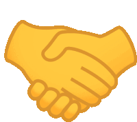 an icon of two hands shaking each other with a white background