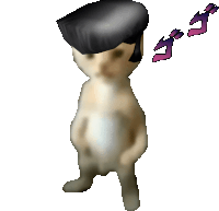 a blurry picture of a person with a black hat and a purple letter g