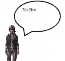 a speech bubble with the word yo bro on it