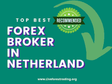 a green poster that says top best forex broker in netherland