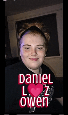 a girl wearing a daniel lz owen shirt