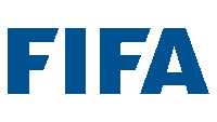 a blue and white logo for the fifa soccer federation