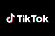 a tiktok logo with a black background