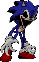 a cartoon drawing of sonic the hedgehog with a big mouth