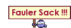 a sign that says fauler sack with a cartoon character behind it