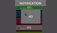 a screen shows a notification that says " push notification "