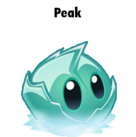 a picture of a cartoon character with the word peak below it