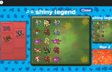 a shiny legend game is being played on a tablet