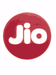 a red circle with jio written in white letters