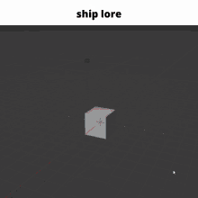 a 3d model of a large red ship with the words ship lore below it