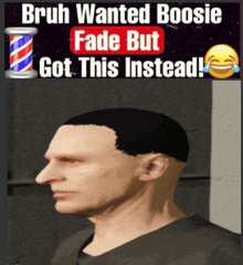 bruh wanted boosie fade but got this instead meme