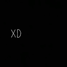 the word xd is written in white letters on a black background .