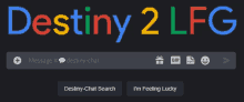 a screen shot of destiny 2 lfg shows a message box