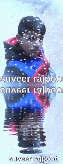 a picture of a boy with the name suveer rajpoot