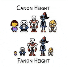 canon height and fanon height are shown in pixel art .