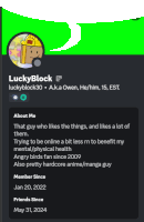 a screenshot of luckyblock 's facebook page