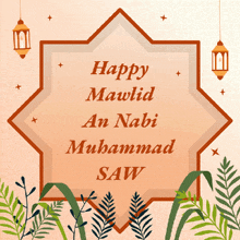 a happy mawlid an nabi muhammad saw greeting card