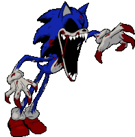 a cartoon of a sonic the hedgehog with blood on his face