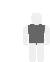 a silhouette of a man wearing a gray vest and pants .