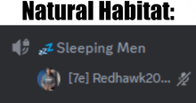 a screenshot of a sleeping men message on a discord server .