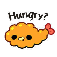 a cartoon of a cloud with the word hungry written above it