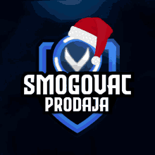 a logo for smogovac prodaja with a santa hat on it