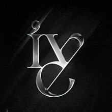 a black background with a silver letter y on it