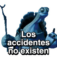 a picture of a turtle with the words los accidentes no existen written on it