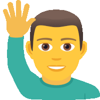 a man in a green shirt is waving his hand in the air