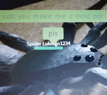 a screen shot of a video game with the name spider luklego1234