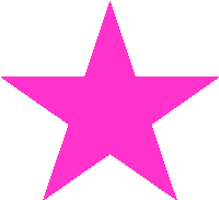 a pink star on a white background with a black outline