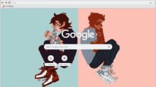 a screenshot of a google search page with two boys on it