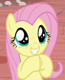 a close up of a cartoon pony with a pink mane