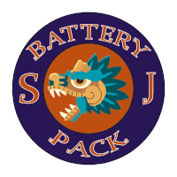 a logo for battery pack with a dragon head