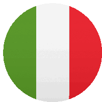 a circle with a green white and red flag inside of it