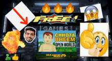 a collage of images with the words free games on top