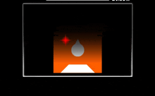 a computer screen shows a drop of liquid and a red star