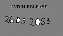 a patch release date of 26.09.2053 is shown on a grey background