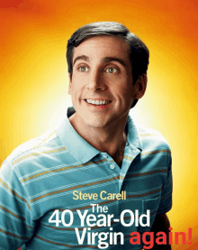 steve carell is smiling on the cover of the 40 year old virgin again