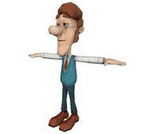 a 3d model of a cartoon man in a suit and tie .