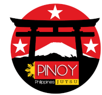 a logo for pinoy philippines jutsu with a red background