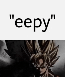 a picture of a man with the word " eepy " above it