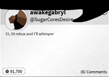 a screenshot of awake gabryl 's account with a picture of a person