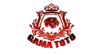 a logo for gama toto with a lion in the center